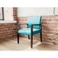 thumbnail image 4 of Pemberly Row Waiting Reception Guest Chair Wood Frame in Teal, 4 of 5