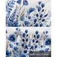 thumbnail image 6 of Blue Poppy Kitchen Valances for Windows Farmhouse Linen Window Valance Curtain for Living Room Window Treatment Botanical Flowers Spring Garden Valance Rod Pocket Topper Drape, 54 x 18 Inch, 6 of 6