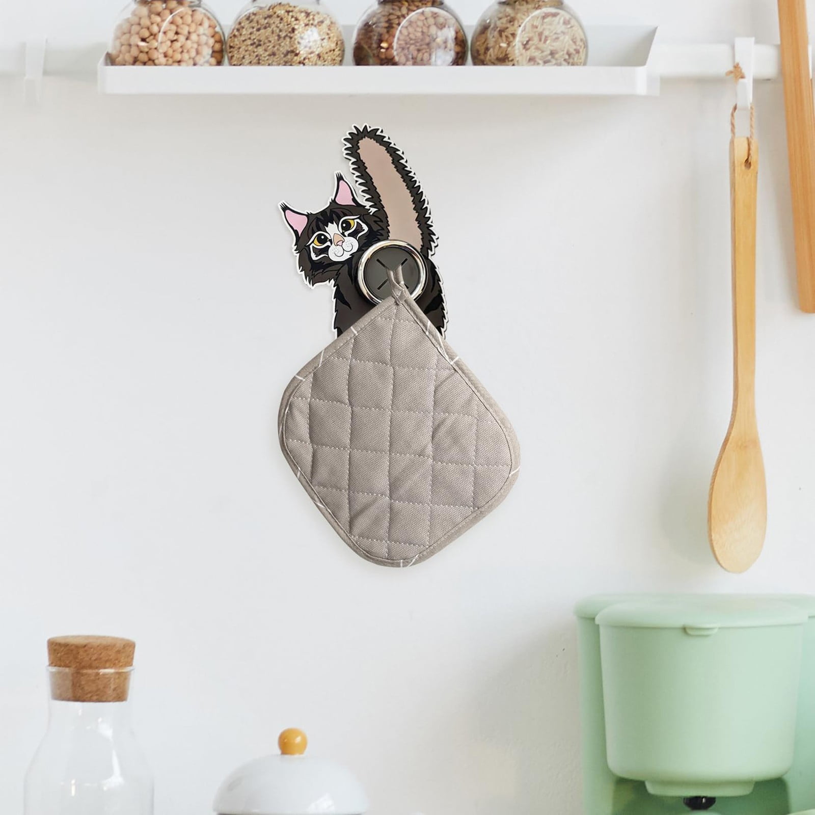 Huayishang Hooks Cat Butt Towel Holder Round Towels Hooks With