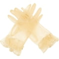 thumbnail image 2 of Dalrosia Women's Ruffled Tulle Mesh Gloves Wedding Party Gloves Short Prom Evening Gloves, 2 of 3