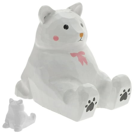 GOOHOCHY Wooden Bear Cell Phone Stand Novelty Design Portable Lightweight 1Pcs 2.2x3.3x3.3in