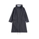 thumbnail image 1 of Bearachild Chubasquero largo para mujer, chaqueta de lluvia impermeable transpirable fina con capucha, ropa impermeable portátil de moda, Paraguas de lluvia Negro L, 1 of 6