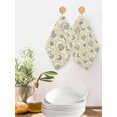 thumbnail image 2 of Yellow Flower Pattern Kitchen Dish Towels for Drying Dishes Set of 3, Vintage Botanical Floral Simple Yellow Waffle Weave Microfiber Hand Tea Bathroom Towels Quick Dry & Absorbent Towel 12x12, 2 of 7