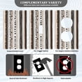 thumbnail image 3 of Yayeee Duplex Wall Plate 1-Gang 4.5"x2.7" Home Receptacle Light Switch Decorative Outlet Cover, Brown Abstract Stripes, 3 of 7