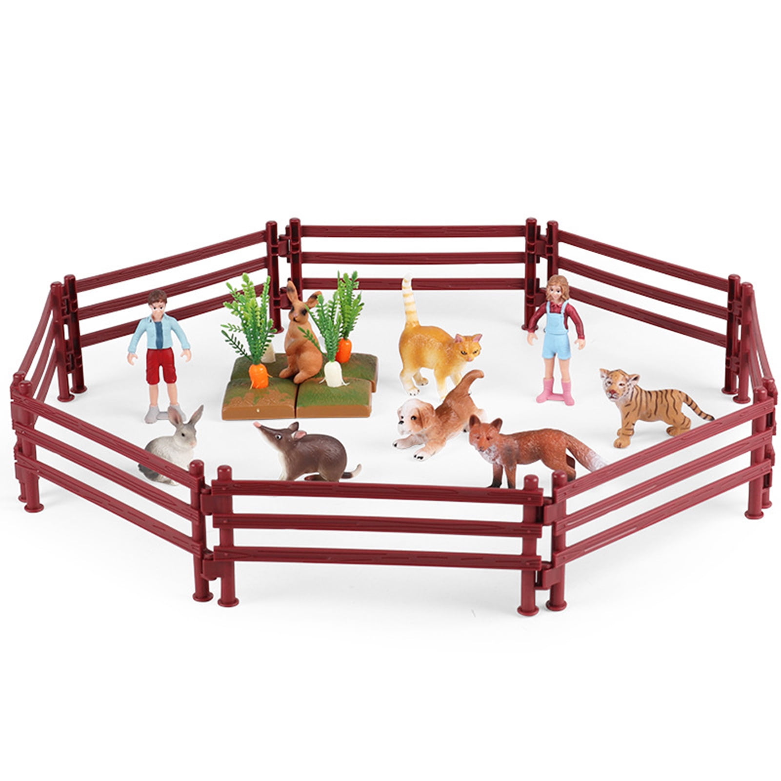 Farm Animal Toys Realistic Barn Farm Playset 21 Pcs Farm Animals
