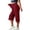 K-Red-capris for women, variant on Hfnxid Plus Size Capris Pant for Womens Loose Fit Elastic Waist Workout Trousers Casual Athletic Cropped Trouser Beige XL