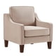 thumbnail image 3 of Sofa moderno de una sola silla para salón, con patas de madera y asiento forrado en terciopelo, ideal para salón y dormitorio, tono tawny, 3 of 5