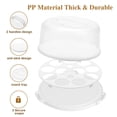 thumbnail image 3 of 10 Inch Cake Carrier with Lid and Handle,Round cake transport container,Cake Carrier with Lid and Handle with 10 Inch cake holder,Portable Pie Cake Carrier with Cover for Wedding Party Picnics, 3 of 7