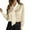 Khaki, variant on Womens Workout Tops Elegant Solid Color Blouse With Flowing Tie Long Sleeves Shirts