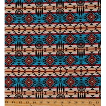 Cotton Aztec Southwestern Patterned Native Dreamcatcher Multicolor Cotton Fabric Print by the Yard (DT-5363-6C-2)