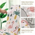 thumbnail image 5 of Yayeee 2 Pack Dining Chair Covers Stretch Parson Chairs Slipcovers Seat Protector, Flamingo Pattern, 5 of 6
