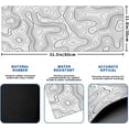 thumbnail image 3 of Topographic Contour Gaming Mouse Pad White Large Mouse Pad for Keyboard and Mousepad Desk Mat with 3mm Non-Slip Base and Stitched Edge for Gaming and Office Computer Mat Protector Mat 31.5x11.8 Inch, 3 of 6
