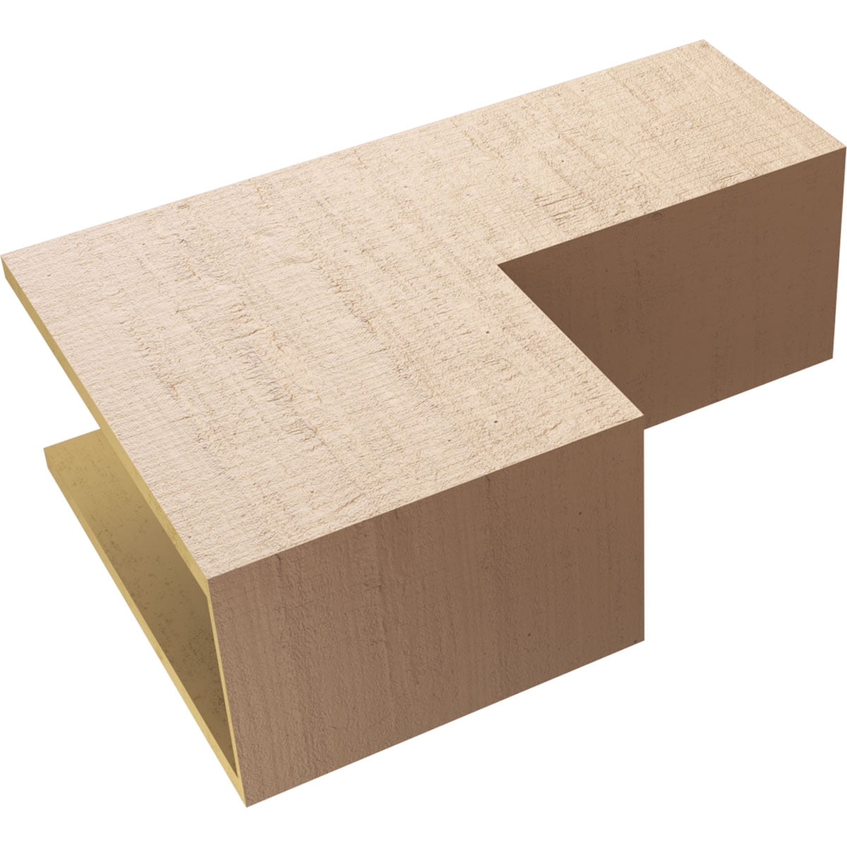 10"W x 30"D x 20"H Classic Chapel Hill Rough Cedar Woodgrain TimberThane Corbel, Primed Tan