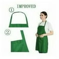 thumbnail image 2 of Green Aprons Bulk for Party, Durable Comfortable Bib Apron with 2 Front Pockets for Easy Storage, Perfect Unisex Apron for Cooking Crafting (16 Pieces), 2 of 5