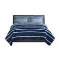 thumbnail image 3 of Inspired Surroundings 3-Piece King Comforter Set, Blue Harper Stripe, 3 of 8