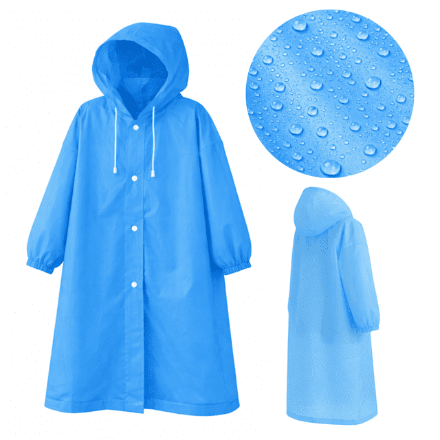Impermeable Para Adulto En Color Azul Ligero Y Durable