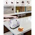 thumbnail image 3 of Toaster Cover 4 Slice, Lavender Flower Pattern Purple Bread Maker Cover Toaster Dust Cover with Pockets, Dust-Proof Cover for Kitchen Small Appliance 12x11x8in, 3 of 4