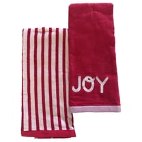 Christmas Joy Red & White Kitchen Towel Set, 2 Terry Dish Towels