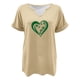 thumbnail image 4 of Tops Cortos para las Mujeres San Pablo's Día Impreso Cuello en V Envuelto Casual Top, Ligero para Todas las Estaciones Hogar Y Uso Diario, 4 of 8