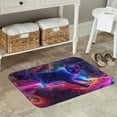 thumbnail image 7 of Gukieu Cosmic Cat Psychedelic Journey Print Dust-proof Floor Mats, Water-absorbent and Non-slip Flannel Door Mats 16x24in, Home Decoration Suitable for Kitchen, Bathroom, Garage, 7 of 7