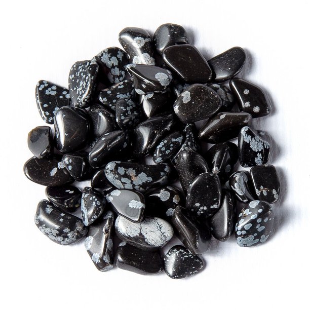 1 4 Lb Tumbled Snowflake Obsidian Gemstone Crystals 30 Stones Rock Specimens Walmart Com Walmart Com