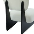thumbnail image 5 of Christopher Knight Home Minimalist Upholstered Accent Chair Set of 2, Solid Wooden Base, Black+White, 5 of 9