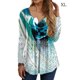 thumbnail image 1 of Camiseta de mujer Blusa con cuello en V con estampado floral FleinngHoz JD710495481, 1 of 2