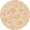 thumbnail image 1 of Ahgly Company Indoor Round Patterned Cantaloupe Orange Area Rugs, 6' Round, 1 of 6
