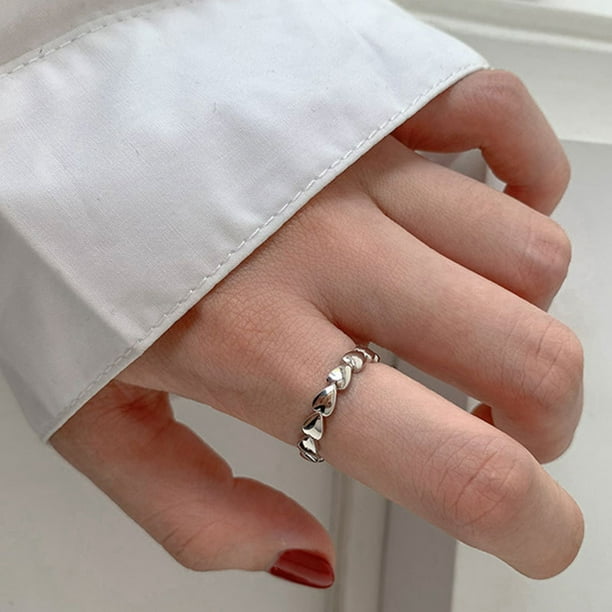 Anillos para mujer, regalos para mujeres, niñas, anillo de corazón vintage, joyería, regalo, anillo para mujer