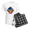 thumbnail image 4 of CafePress - I Stand With Ukraine Support Ukraine Flag Pajamas - Women's Short Sleeve Print T-Shirt and Pants Light Cotton Pajama Set, 4 of 7