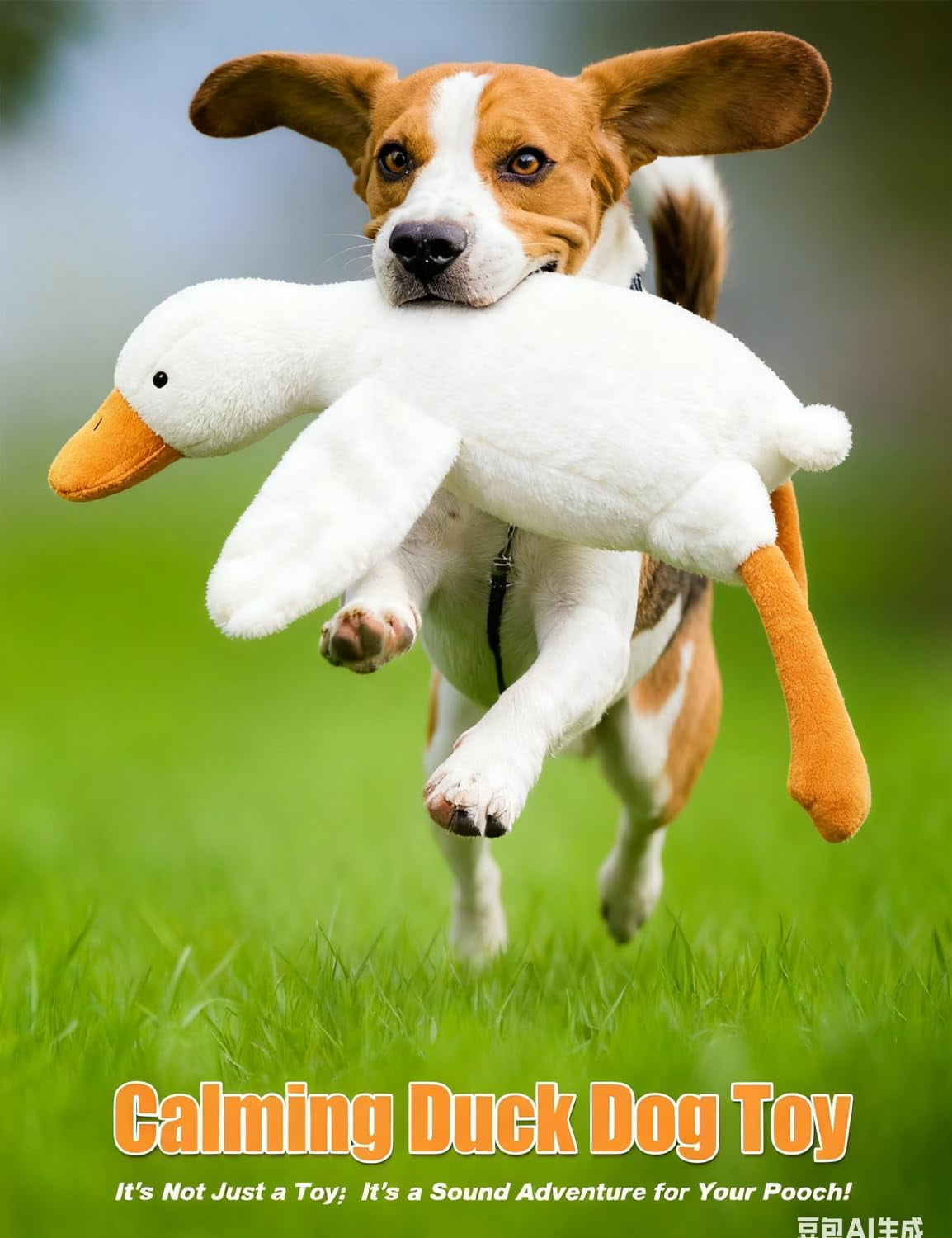 Plush Duck Dog Toy for Dogs, Soft Comfort & Interactive Indoor Toy, Multi-Size 19.6”–62.9” for Small to Large Breeds