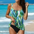 thumbnail image 2 of DPTALR Maillots de Bain Deux Pièces pour Femmes Été Plage Piscine Natation Tankini Tops Plus Boutons, 2 of 4
