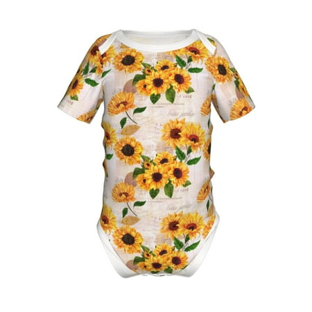 

Gaeub Sunflower 5 Print Infant Climbing Onesie Toddler Outfit Newborn Baby Bodysuit Baby Boy Girl Clothes -9M