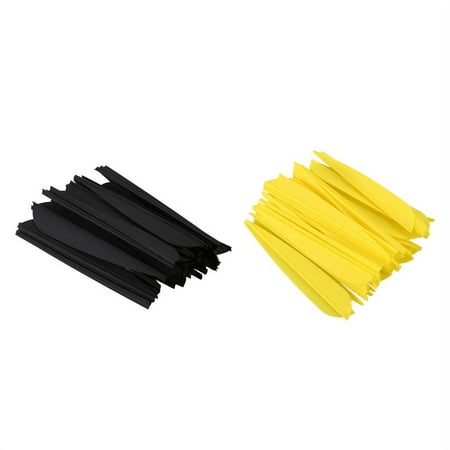 100 Pcs Arrows Vanes 4 Inch Plastic Fletching for DIY Archery Arrows ()