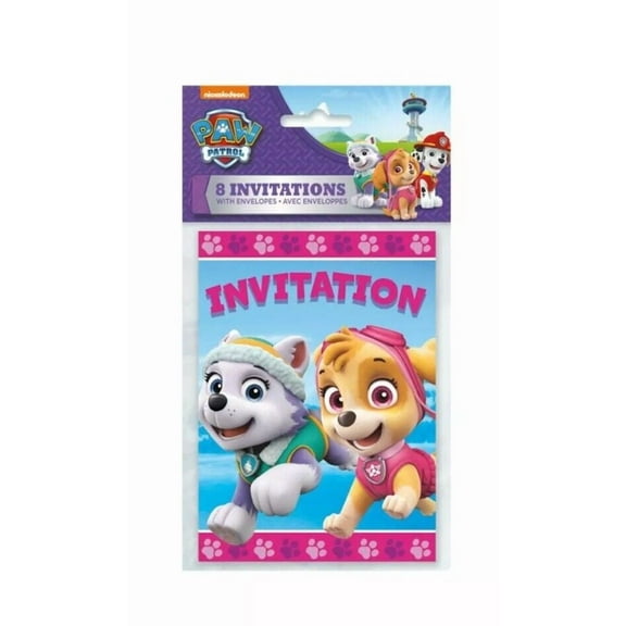 Paw Patrol Girl 8 ct Birthday Party Invitations