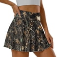 thumbnail image 3 of Xoenoiee Hunting Camo Leaves Print Pleated Tennis Skirts for Women with Pockets Golf Skort Built-in Shorts High Waisted Athletic Skorts, XL, 3 of 6