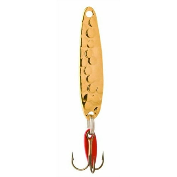Swedish Pimple Jigging Lure, 1/10 oz, 1 in, Hammered Gold