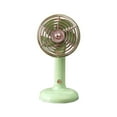 thumbnail image 2 of Precios Bajos, Mini ventilador portátil, silencioso y potente, diseño bonito, pequeño ventilador de escritorio de 3 velocidades con base, ligero, recargable por USB Akmoler, 2 of 9