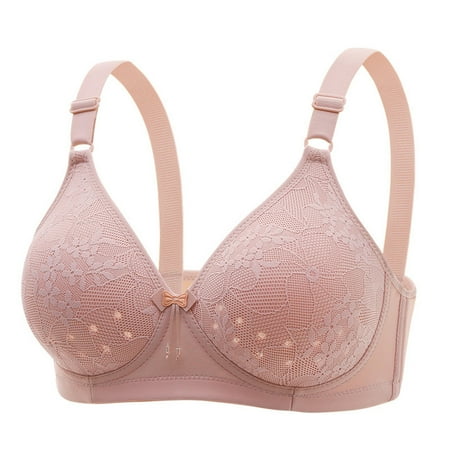 Weikingp Bras for Women  Thin Laceless Comfortable Breathability Underwear Large Size Brater Buckle Female Bra V Neck Vest Bralette Wireless Bra Bralettes for Women Plus Size Lingerie Clearance