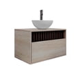 thumbnail image 3 of Gabinete de Baño Minimalista con Lavamanos Integrado, Mueble para Baño, Diseño Moderno con Puerta y Lambrín., 3 of 6