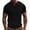 Black, variant on Miluxas Mens Henley Beach Shirts Short Sleeve Collar Casual Summer T-Shirt Fashion Collarless Tees Shirts White XL(XL)
