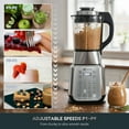 thumbnail image 4 of Stainless Steel Blender with Tamper, 59oz Countertop Food Processor, 1500W High Speed Adjustable P1-P9, Professional Heating Blender, Auto Clean, 4 of 10