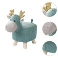 thumbnail image 5 of 26-27 Animal Footstool Upholstered Ottoman Kids Learning Stool Cute Padded Cushion Shoe Changing Stool Foot Rest for Indoor Bedroom, 5 of 5