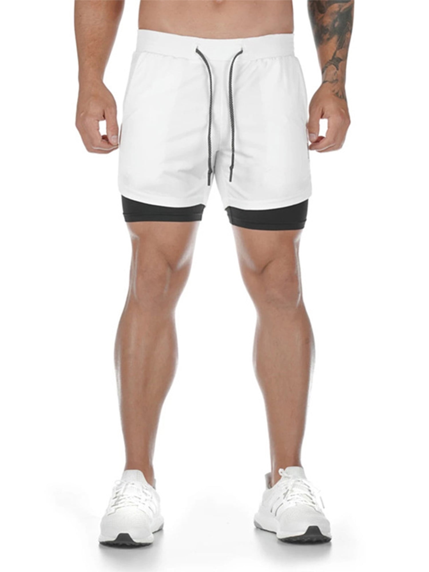 plus size 2 in 1 running shorts