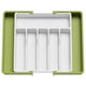 thumbnail image 1 of Organizador de cajones para cubiertos Lifewit, expandible, verde y blanco, 1 of 9