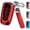 Red, variant on Key Fob Cover Compatible with Ford Explorer Fusion Escape Edge Expedition Mustang F150 F250 F350 F450 F550 Bronco Keychain Case Holder Protector,Black