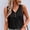Black, variant on YLOMAY Women Tank Top Womens Shirts Casual Sleeveless Button V Neck Blouse Comfortable Solid Color Loose Fit Tops Weekend Summer Clothes Black L