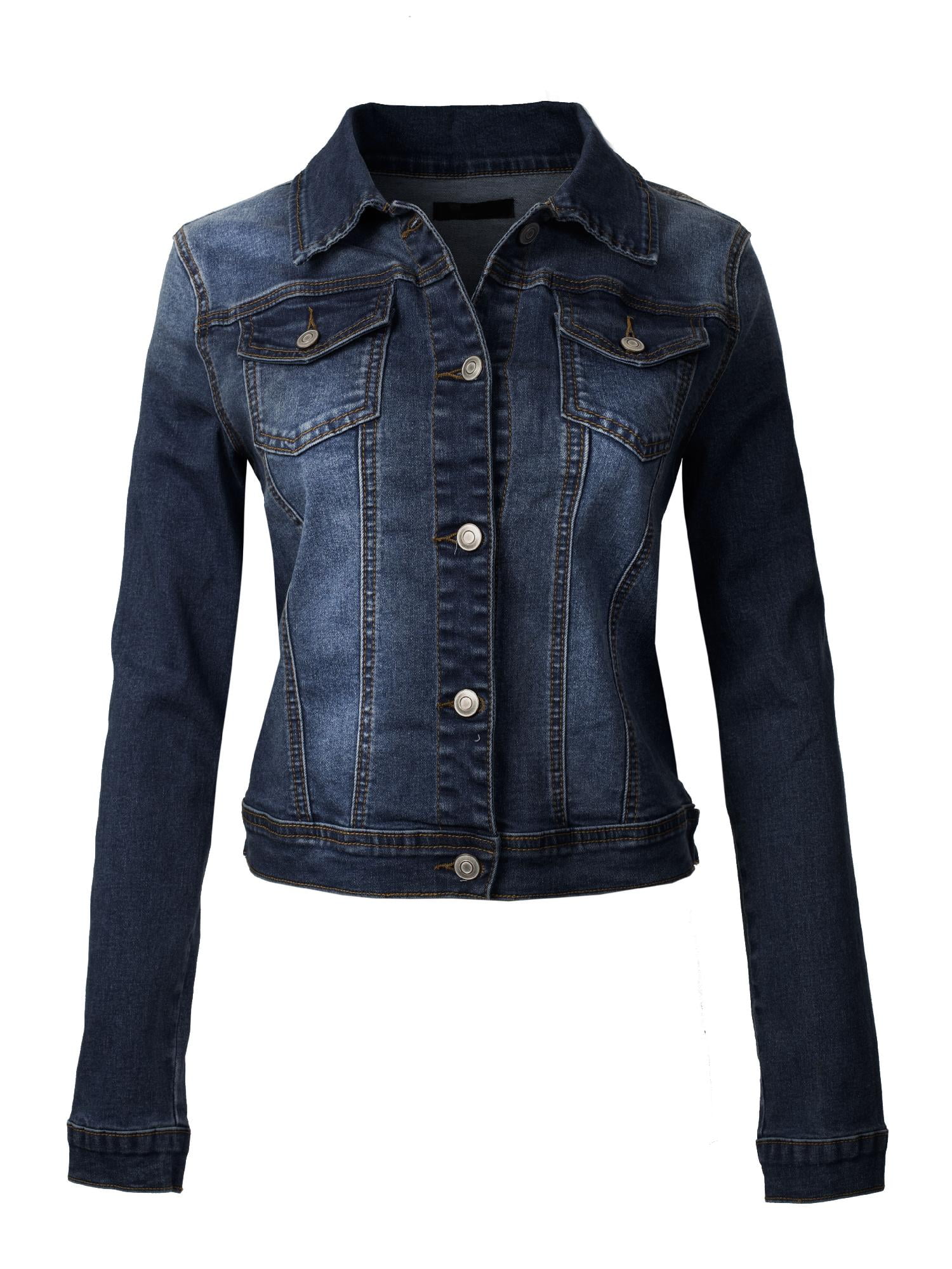 Made by Olivia Women's Classic/ Destroyed Vintage Blue Stone Washed ...