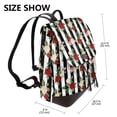 thumbnail image 2 of Easygdp Rose Flowers Mochila de Cuero para Mujeres, Bolso de Hombro, Bolsos de Mano de Moda para Trabajo y Viajes, 2 of 4