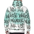 thumbnail image 7 of Uemuo Not All Who Wander Are Lost1 Pattern Men's Hoodie - Casual Pullover Hoodie with Kangaroo Pocket, Stylish Hooded Sweatshirt for Everyday Wear-Medium, 7 of 7